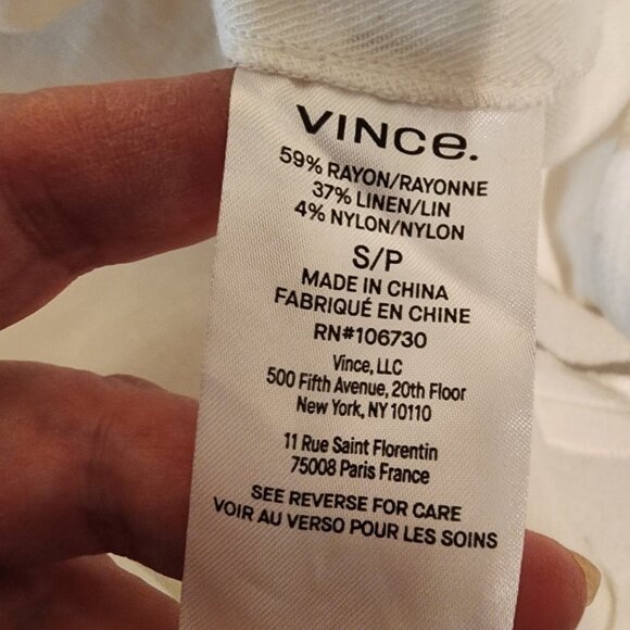 Vince Paneled Scoop Neck Dress NWT White Small - Picture 13 of 15